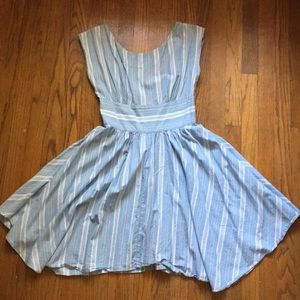 Blue and white summer Anthro dress
